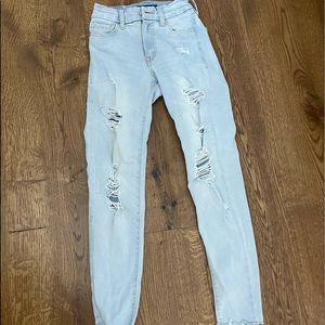 Light wash high rise size 00 Aeropostale jeans